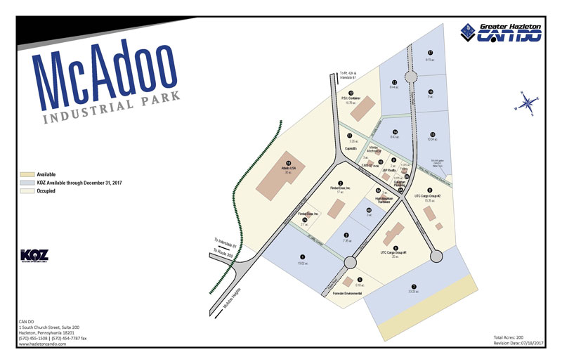 Mcadoo Industrial Park map web