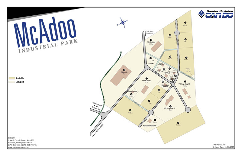 Mcadoo Industrial Park map
